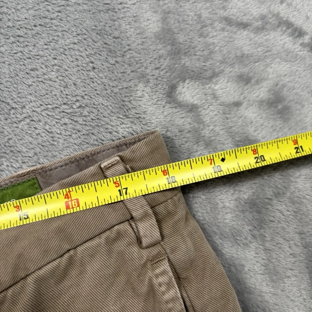 Sid Mashburn Men's Khaki Field Chino Pants 36x30 Slim Straight Cotton Twill